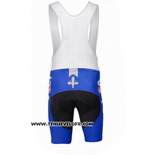 2014 Maillot Ciclismo Italie Blanc et Bleu Manches Courtes et Cuissard